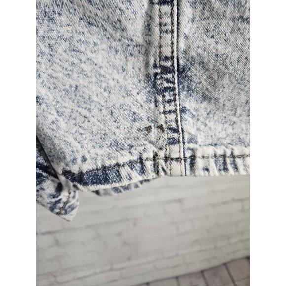 Vtg Boca Chica High Rise Acid Wash Scrunched Elastic Waist Shorts Pockets 18 - Picture 6 of 9